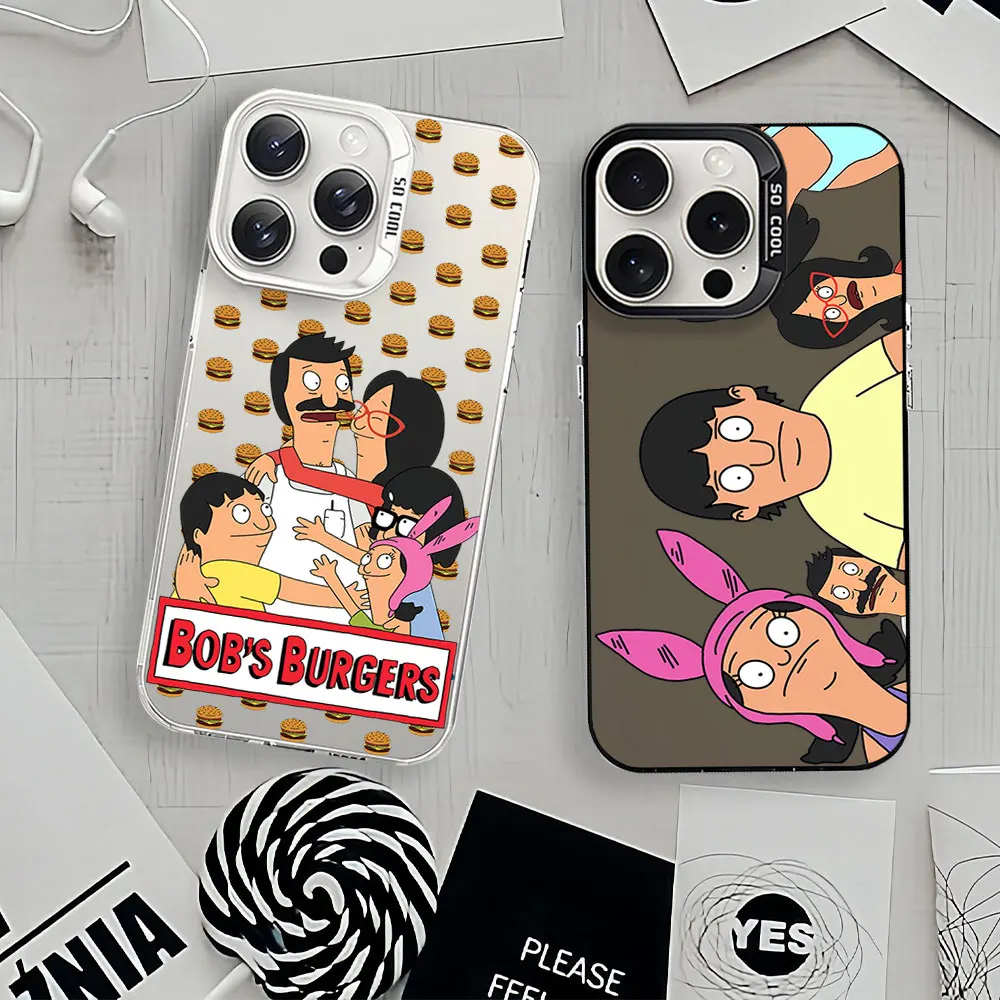 Чехол для телефона Cartoon B-Bobs B-Burgers Laser iPhone 12 11 13 14 15 16 Max Pro Plus IMD противоударный