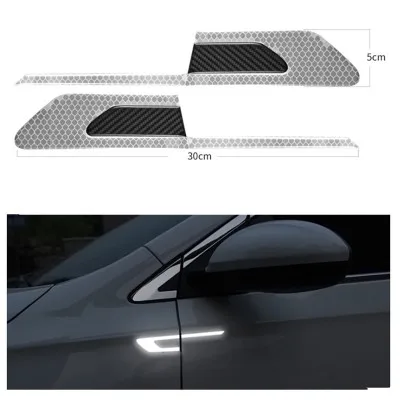 

New Automotive leaf panels fenders body decoration reflective stickers door crash strips 3D warning stickers