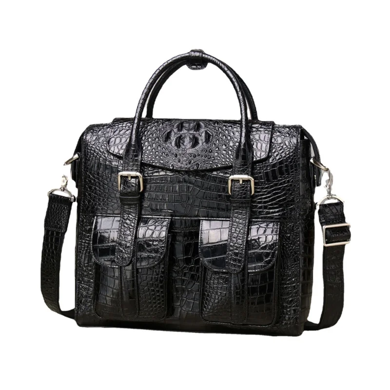 Men's Luxury Leather Three-dimensional Handbag Men Single Shoulder Business Laptop Bag Briefcase Large Capacity Free Shipping
