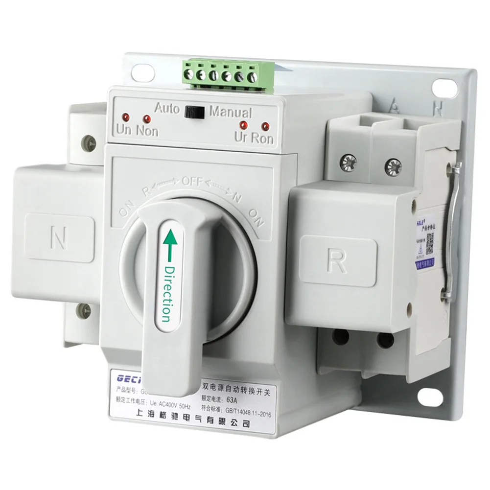 

Switches Transfer Switch Automatic Dual Power GCQ2-63/2P 63A Single Phase Switch Transfer Switch 150 X 138 X 115mm