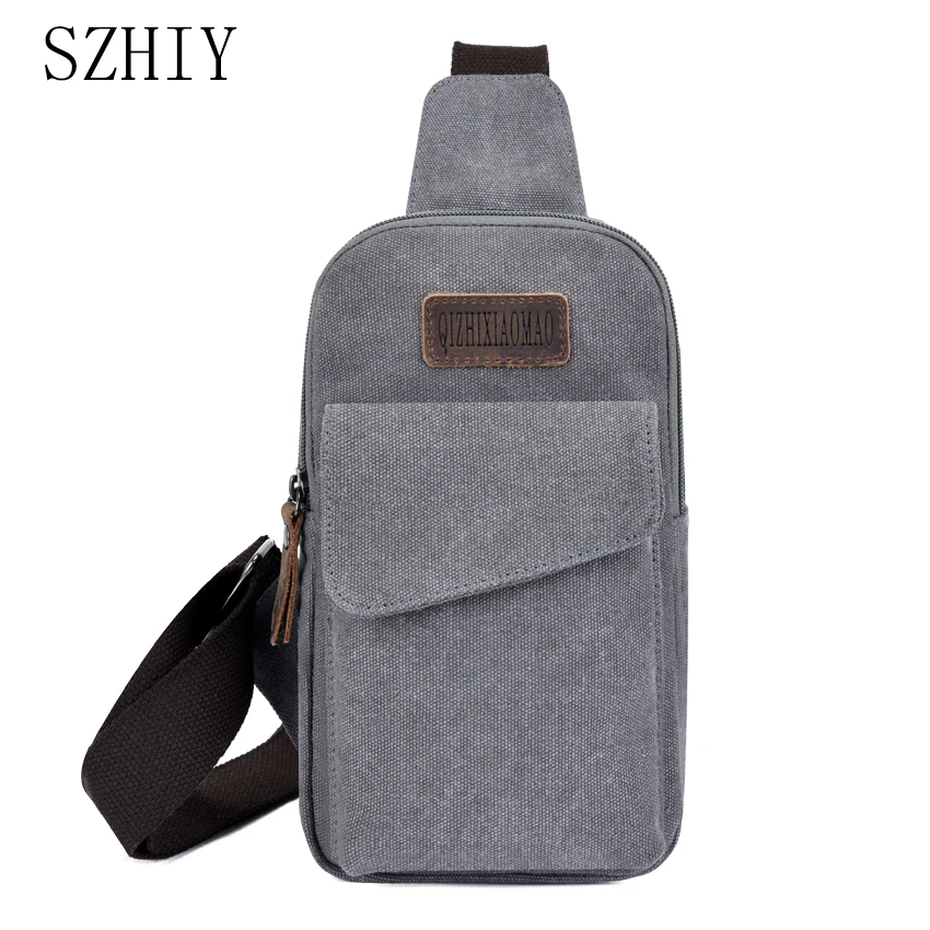 

Дорожная нагрудная сумка Холщовая Сумка через плечо мужская сумка через плечо холщовая с кожаным спортивным карманом женская маленькая су...