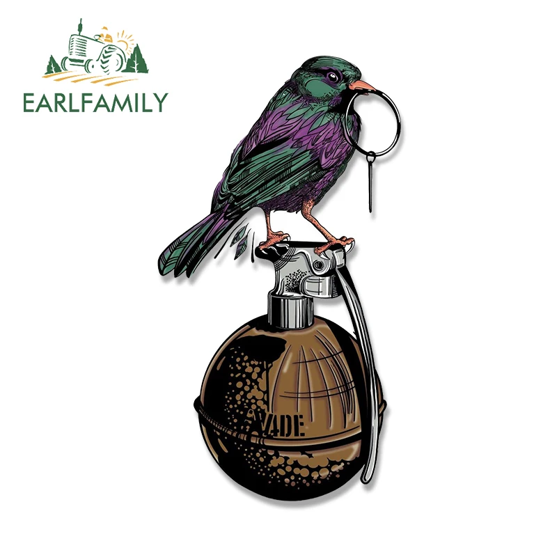 

EARLFAMILY 13 см x 7,1 см птица граната автомобильные наклейки оригинальное украшение Anima наклейка на багаж бампер забавный автомобильный гаджет аксессуары