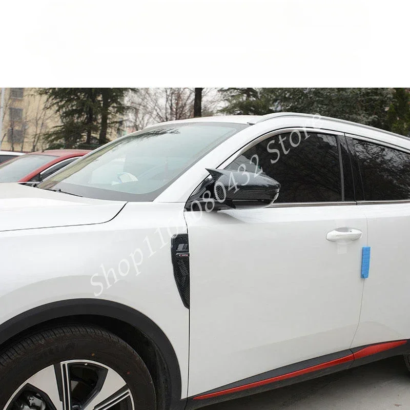 Карбоновый черный автомобильный боковой крыло дверь эмблема наклейки