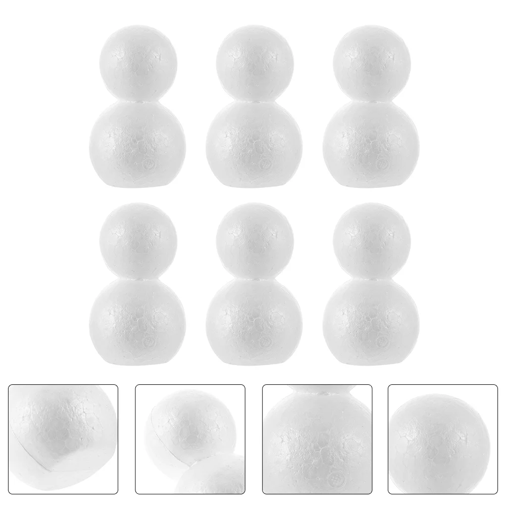 

Snowman Styrofoam Craft Christmas Diy Craftsshapespolystyrene White Kit Shape Modelling Model Supplies Ornamentsfigurine Kids