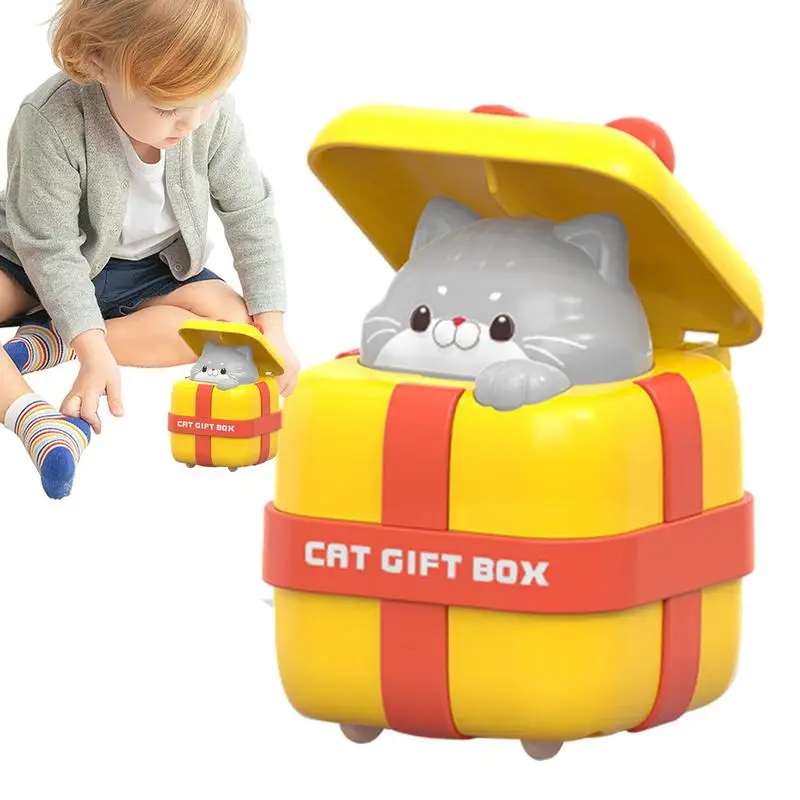 

Push & Go Car Toys Cartoon Cat Interactive Play Vehicle Cute Creative Adorable Friction Press & Go Powered Wind Up Toy Cars