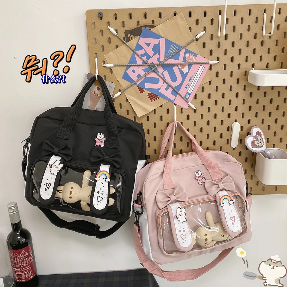 

2023 Kawaii Shoulder Backpack Korean Japanese Students Cartoon Cute Girl School Bag For Women Students Shopping Travel
