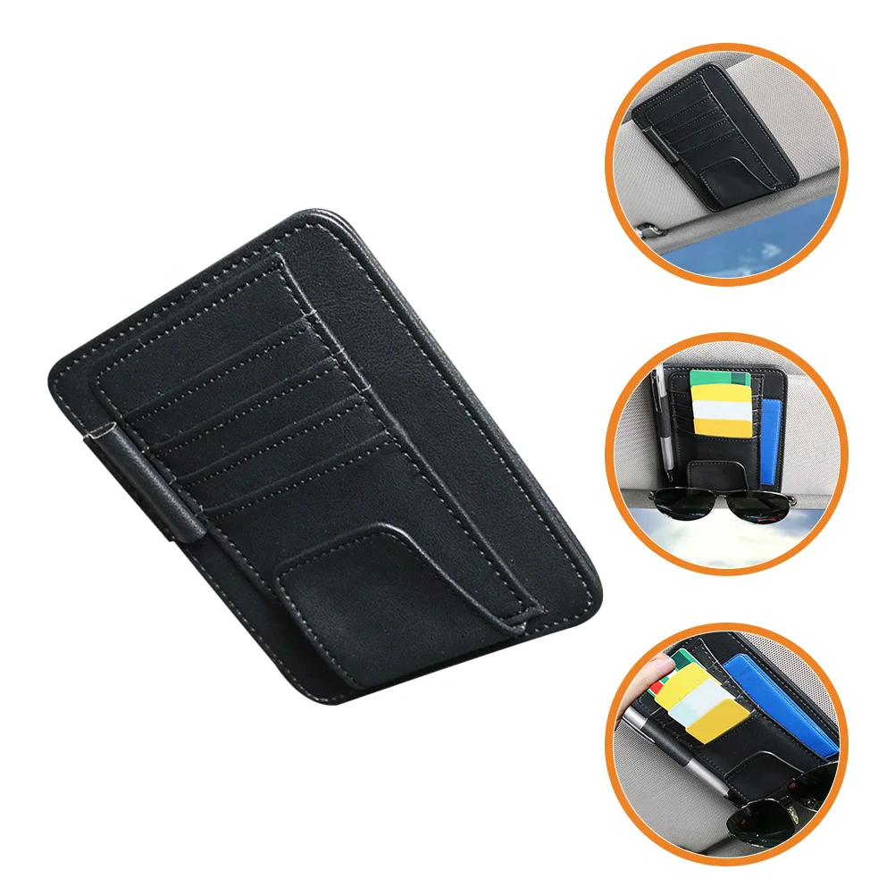 

Glasses Clip Cars Cars Car Visor Glasses Holder Card Eyeglasses Oragnzier Pu Auto Interior Visor Bag Sunglasses Holder Car