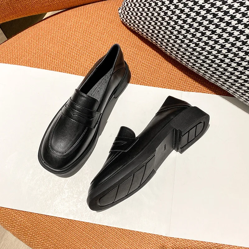 Women Casual Shoes Sneakers Microfiber Thick-soled Inner Heightened Breathable Genuine Leather Color Blocking Round