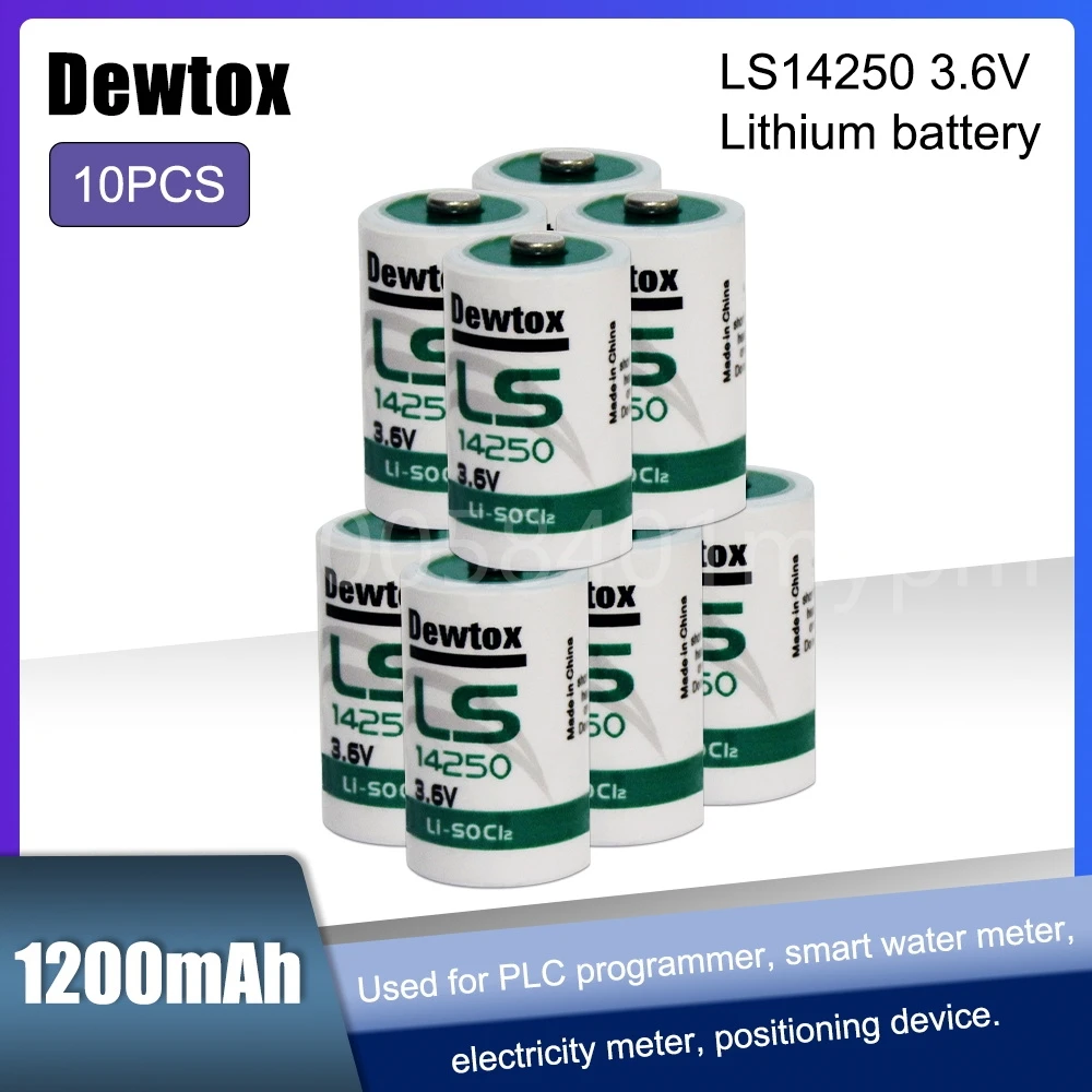 10 шт., литиевая батарея 3,6 В 14250 LS14250 TL-5902 1/2AA ER14250 для электронного оборудования PLC, первичная батарея для счетчика воды и газа 10 шт., литиевая батарея 3,6 В 14250 LS14250 TL-5902 1/2AA ER14250 для электронного оборудования PLC, первичная батарея для счетчика воды и газа