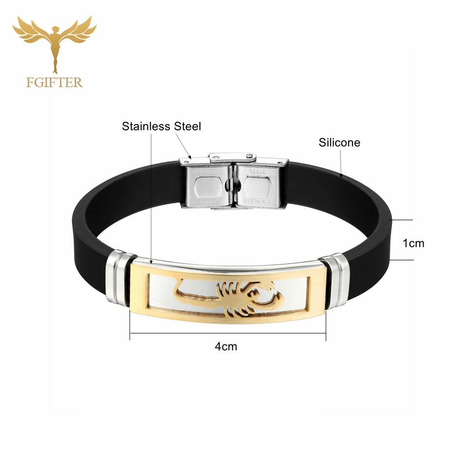 Браслет в готическом стиле с застежкой из нержавеющей стали