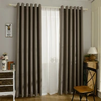 plain cotton curtains for living room dining bedroom hemp wind thickened full blackout simple nordic style blackout curtain