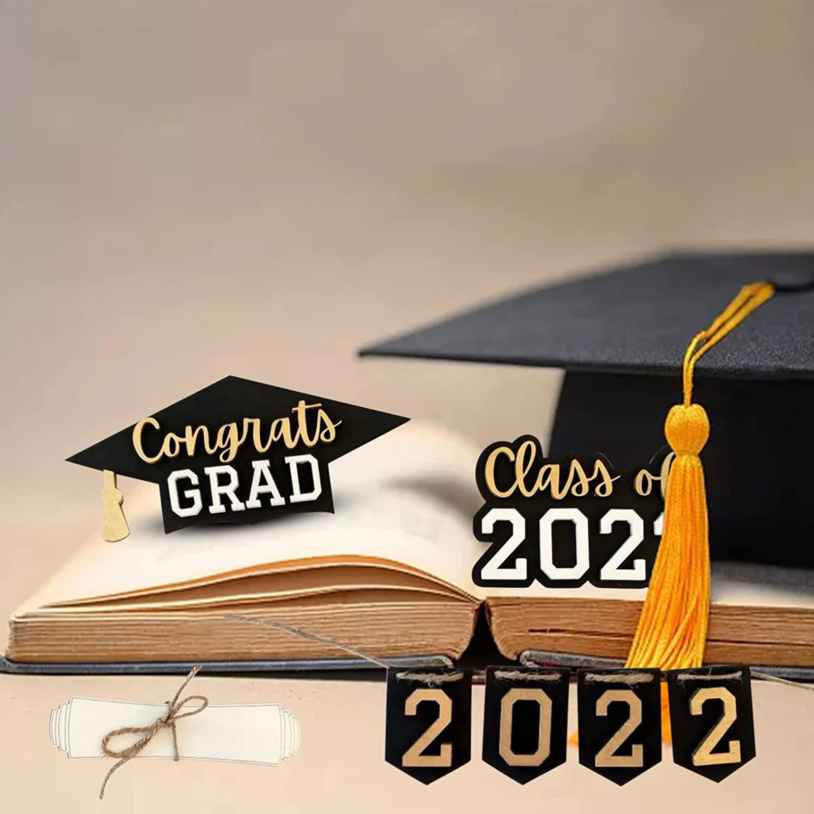 

2022 Graduation Tiered Tray Decor Exquisite Tiered Tray Decoration For Grad Party Artless Graduation Decoration Tiered Tray