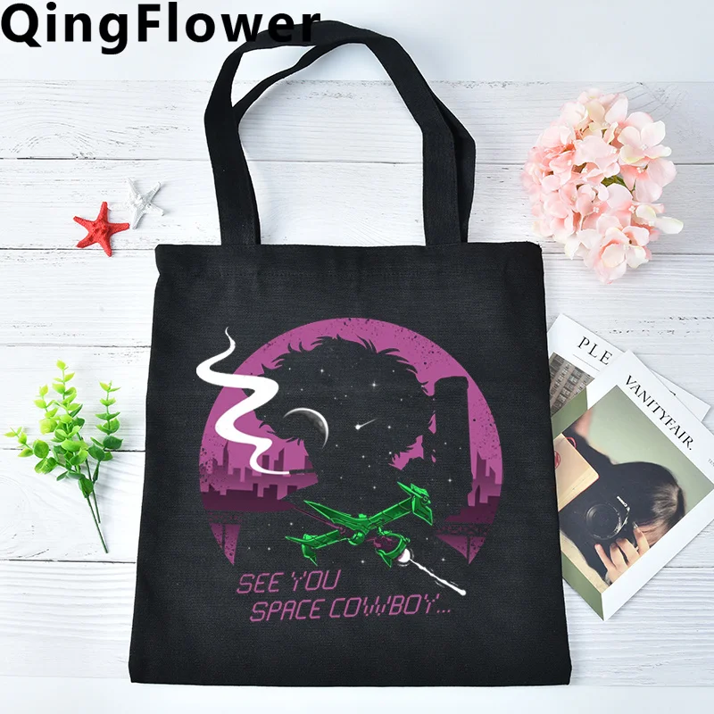 

Сумка для покупок Cowboy Bebop, Джутовая сумка, сумка для продуктов из переработанных продуктов, многоразовая, на заказ