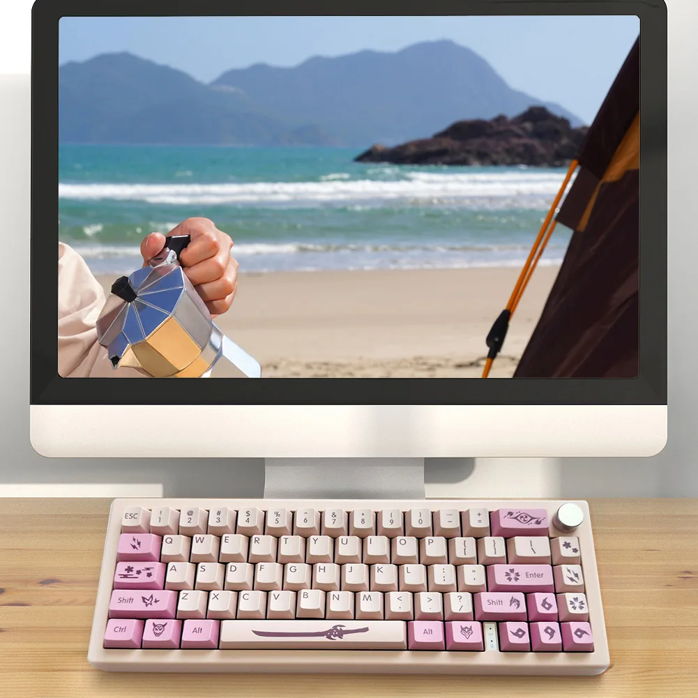 

134Keys/Set Mechanical Keyboard Caps Suit 61/64/68/78/84/87/96/98/104/108 Keys PBT Key Covers for MX Switch Mechanical Keyboard