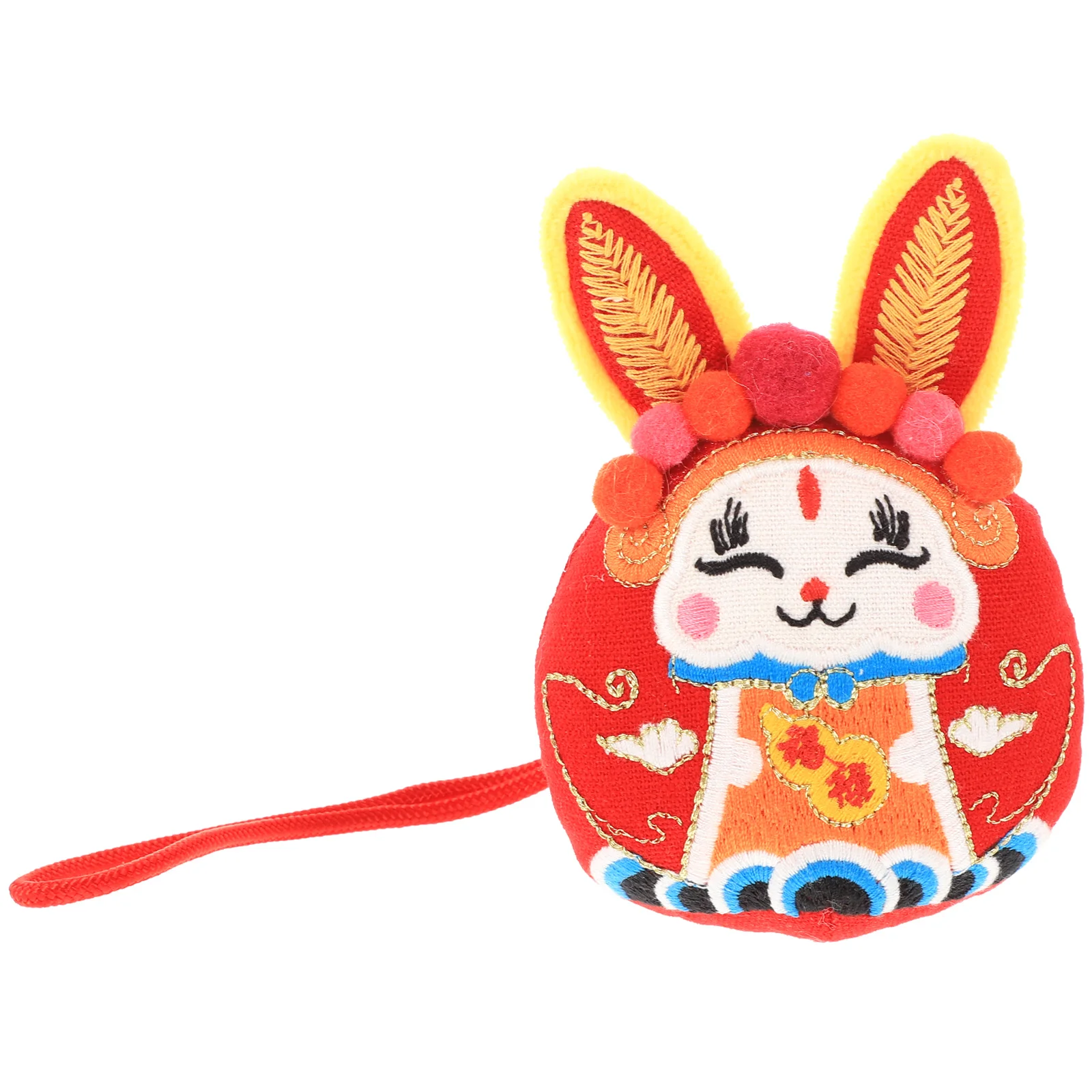

Плюшевый кролик, новый год, китайская подвесная мягкая декоративная игрушка, талисман, подарок, кролик, животное, подвеска со знаками Зодиак...