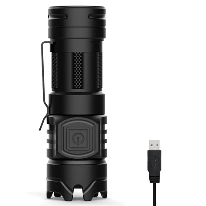 

Мощный фонарик, Usb Перезаряжаемый фонарик из алюминиевого сплава, USB Перезаряжаемый фонарик с фиксированным фокусом