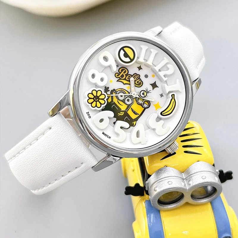 Оригинальные фирменные часы Zgo Co с миньонами для студентов Милые простые
