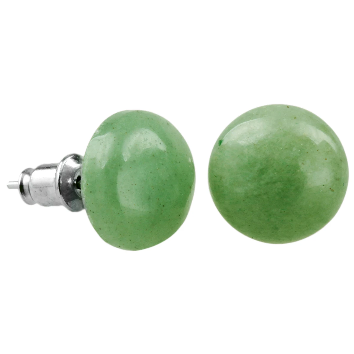 Натуральные зеленые серьги из искусственного авантюрина с восстанавливающим