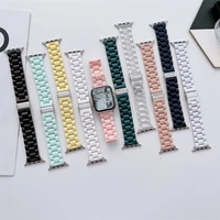 link bracelet for apple watch band 44mm 40mm correa 42mm 38mm wrist sport belt resin strap iwatch series 6 5 4 3 se 7 41mm45mm