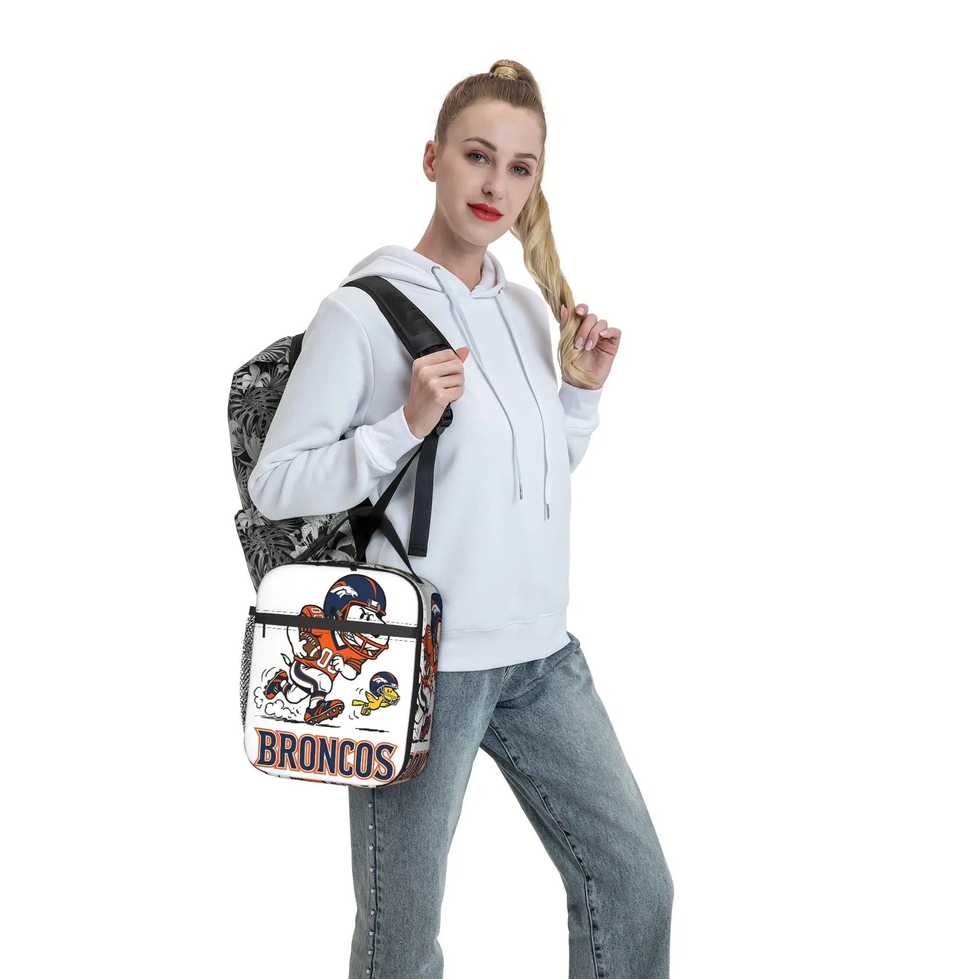 Термосумка для обедов Denvers Snoopy American Football Broncos, большая, для еды, сумка-холодильник, ланч-бокс для школы, для мужчин и женщин (art.: 3920daa61999a) - 3920daa61999a