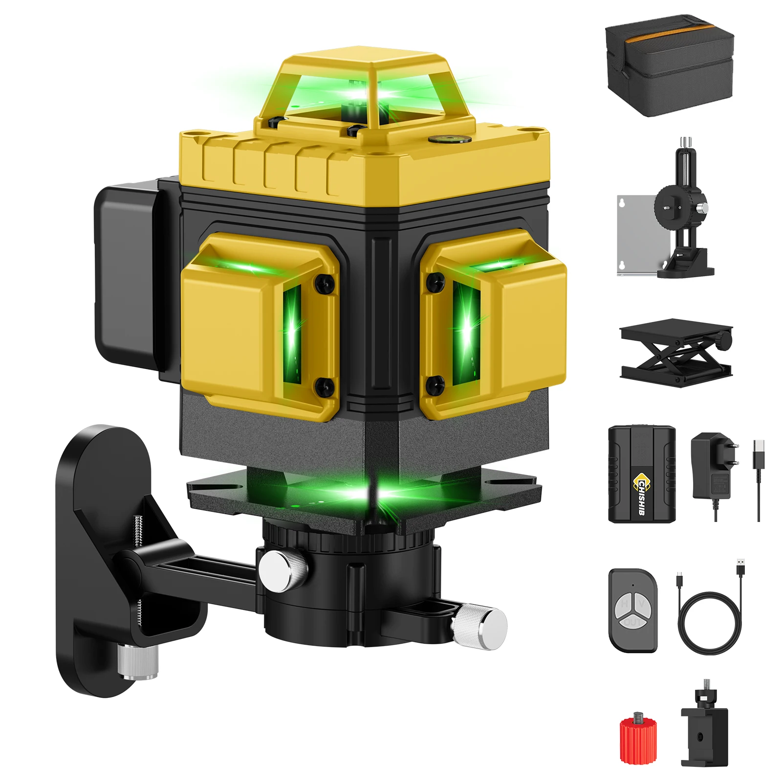 CHISHIB 4D 16-линейный профессиональный лазерный уровень с горизонтальными