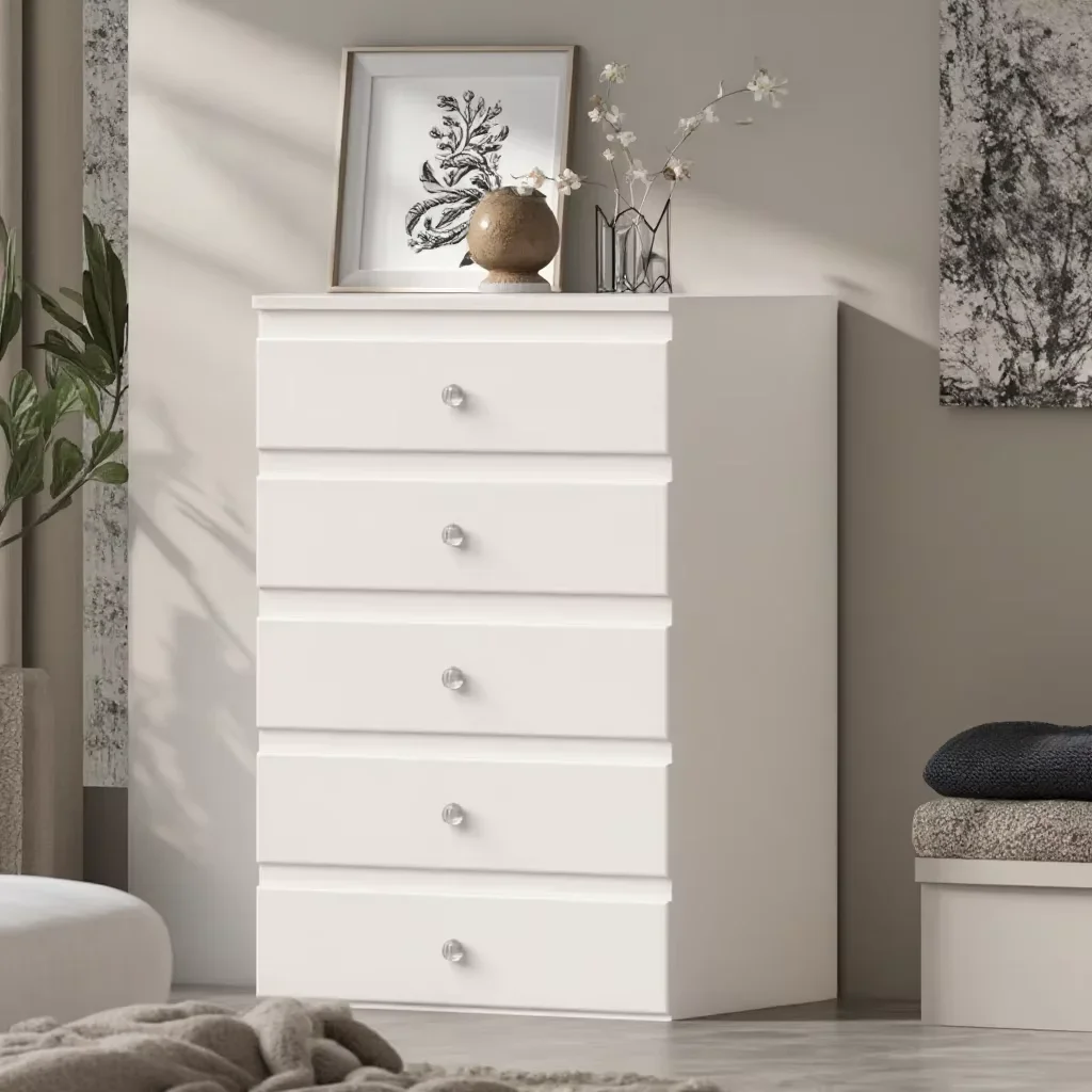 Фото Для Moderne 5-Schubladen-Schubladen Weiße Rumah Home Office Küche Esszimmer Bauernhausstv Solid Panel Cabinet №4