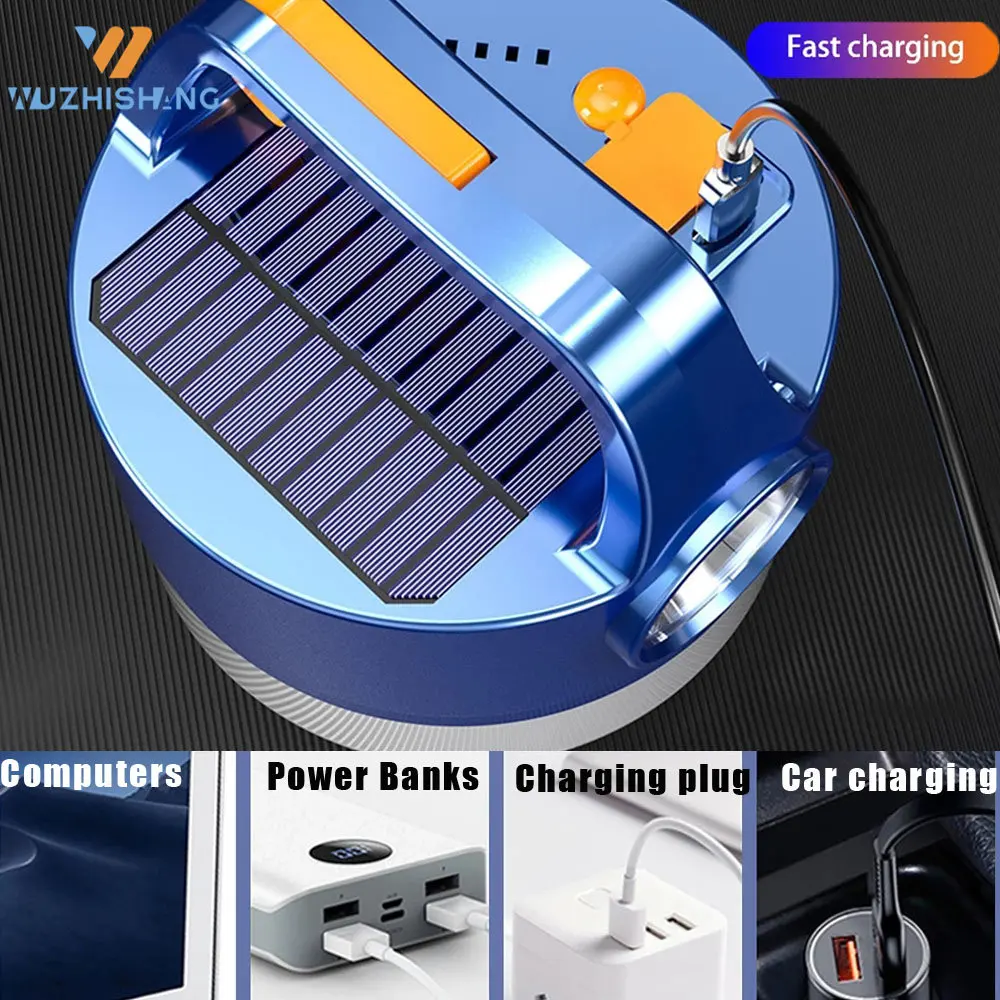 780WSolar LED Camping Light USB Rechargeable Bulb Outdoor Remote Tent Travel Lamp Portable Lanterns Emergency Strong Work Light enlarge