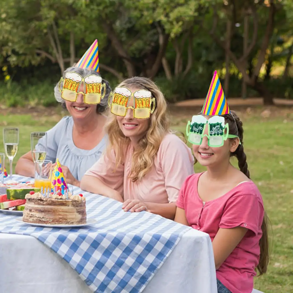 

Beer Mug Eyeglasses Funny Party Sunglasses Novelty Beer Eyeglasses Kids Party Accessories for Birthday Party Supplies