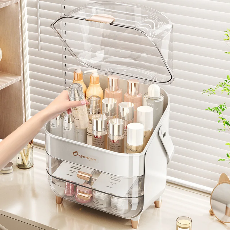 Органайзер для косметики с крышкой пылезащитный органайзер и ухода за кожей