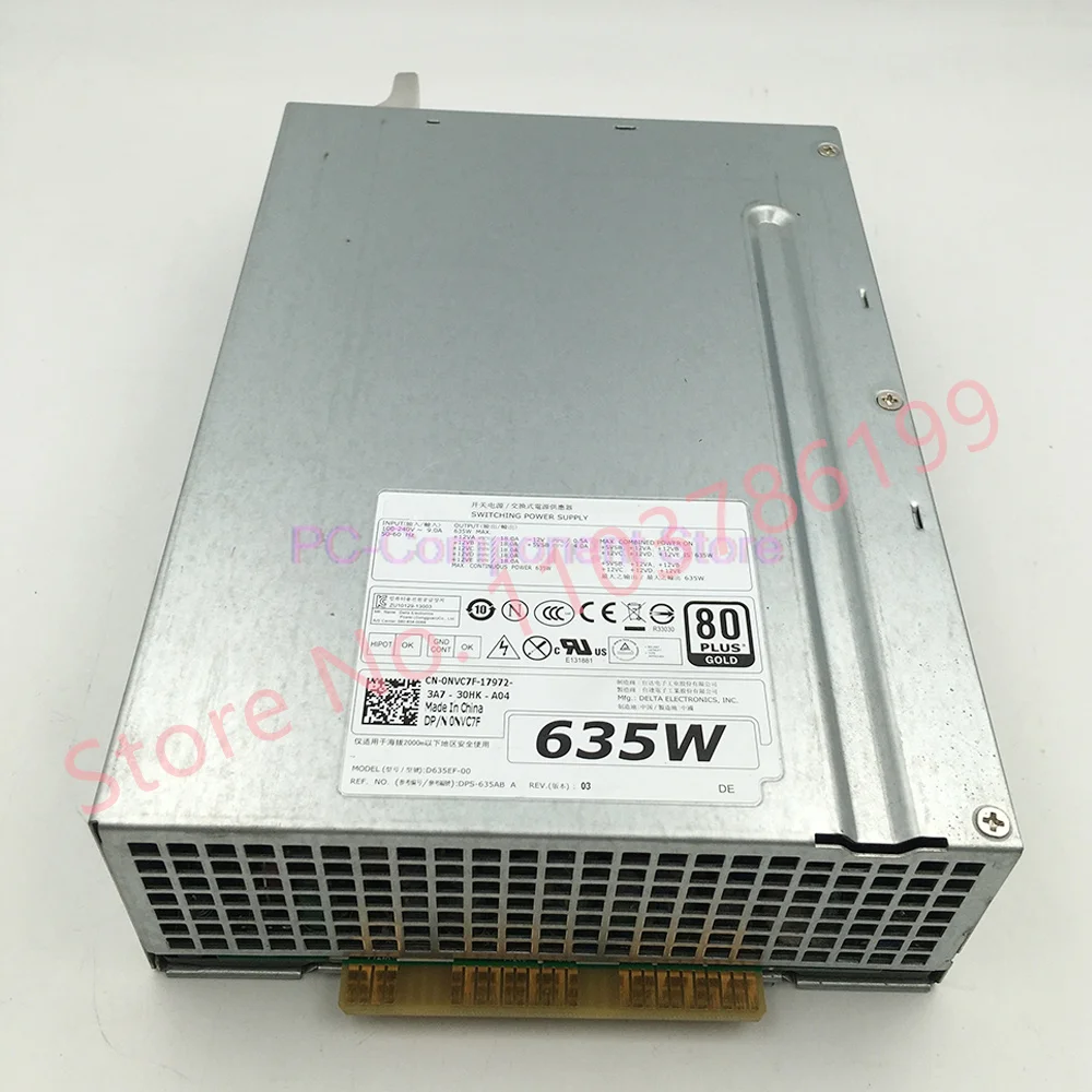 D635EF-00 для рабочей станции Dell T5600 T3600 635 Вт блок питания NVC7F полностью протестирован