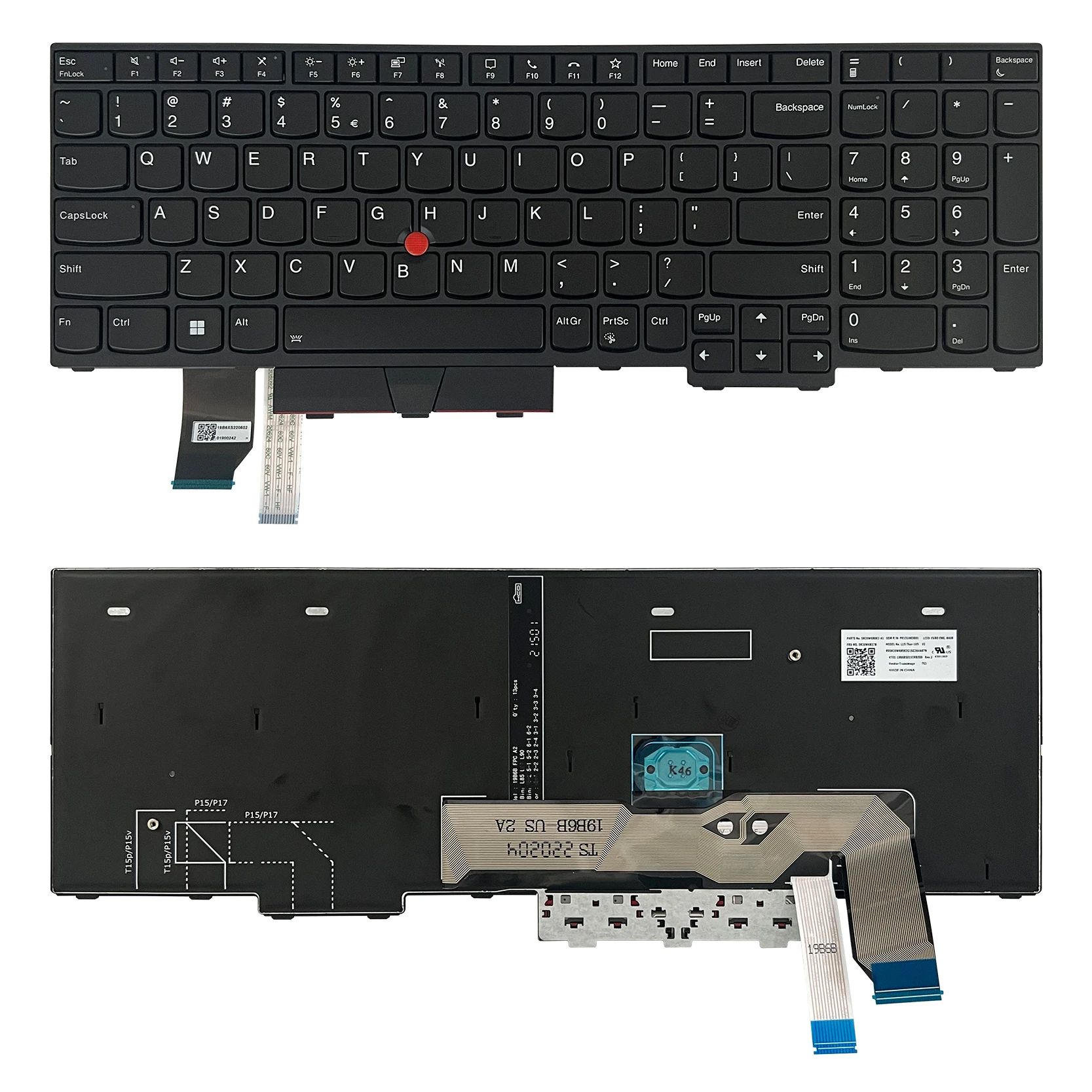 Альтернативная клавиатура для ноутбука Lenovo Thinkpad L15 Gen1 Gen2 P15V T15P T15G новинка