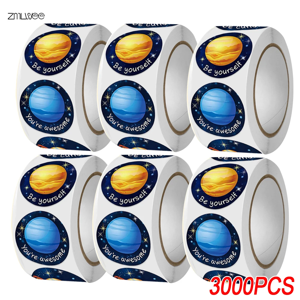 

Sticker Space Sticker Sealing Label Sticker Baking Packaging Planet Paper Sticker Outer Space Birthday Party Decor Sealing Label