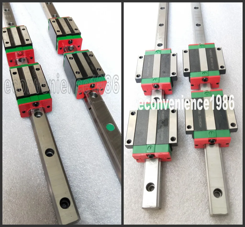 2 шт. Линейная направляющая HGR35 $ 4 Каретка HGH35CA/HGW35CC от 400 мм до 2550