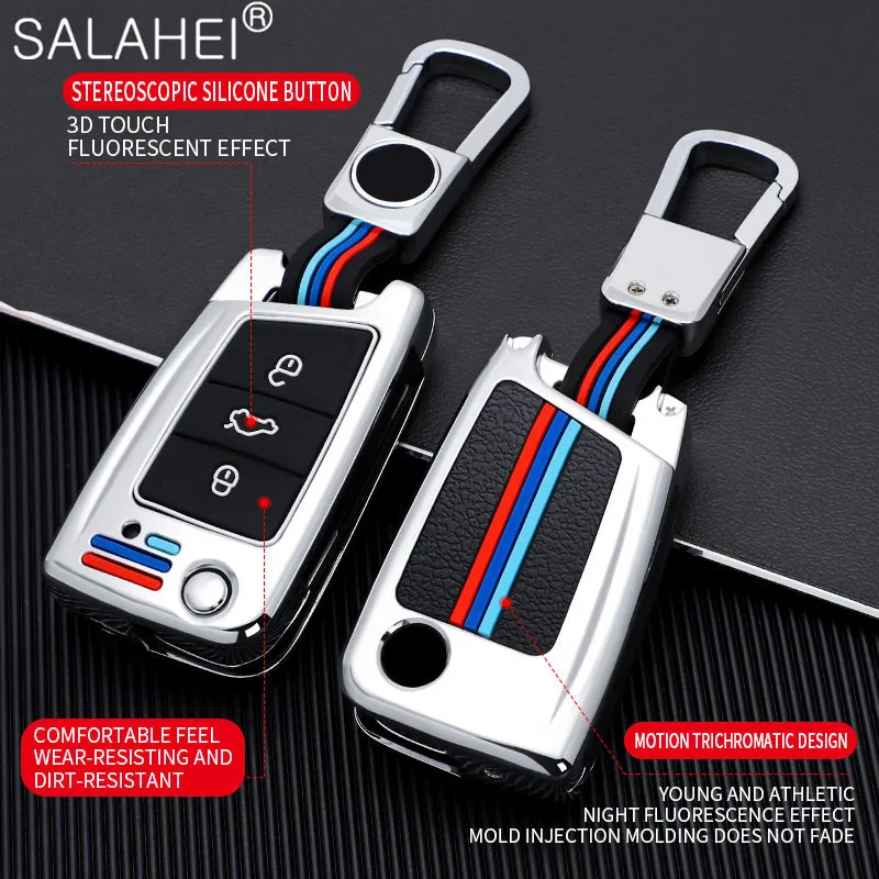 

Car Key Cover Case Holder Protection Fob For VW Volkswagen Golf 7 MK7 Tiguan MK2 Seat Ateca Leon FR 2 Ibiza For Skoda Octavia A7