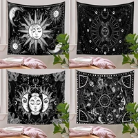 bohemian tapestry sun and moon wall hanging decoration maison aesthetic room decor tarot home bedroom tapiz pared hippie blanket