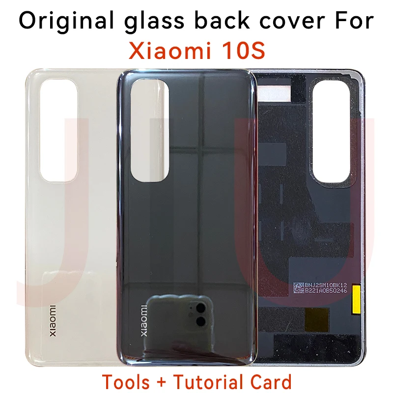 

6,67 "оригинал для Xiaomi Mi 10S Задняя стеклянная крышка батарейного отсека задняя крышка корпуса Запасные части + клейкая наклейка mi 10s