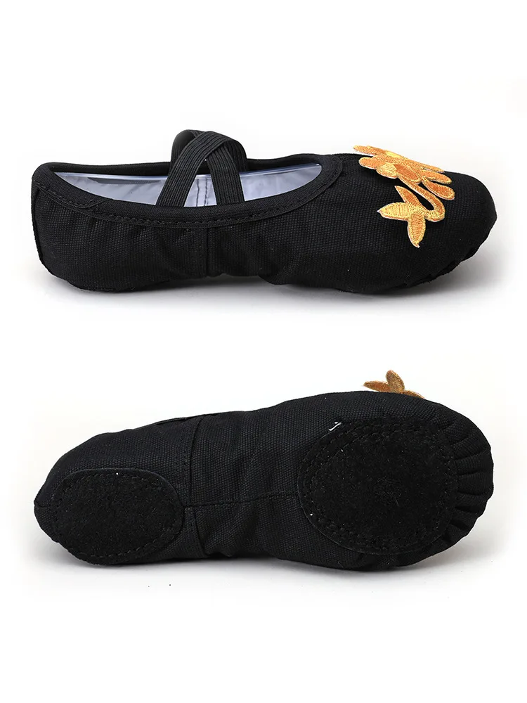 Балетки женские в китайском стиле обувь для гимнастики танцевальные туфли