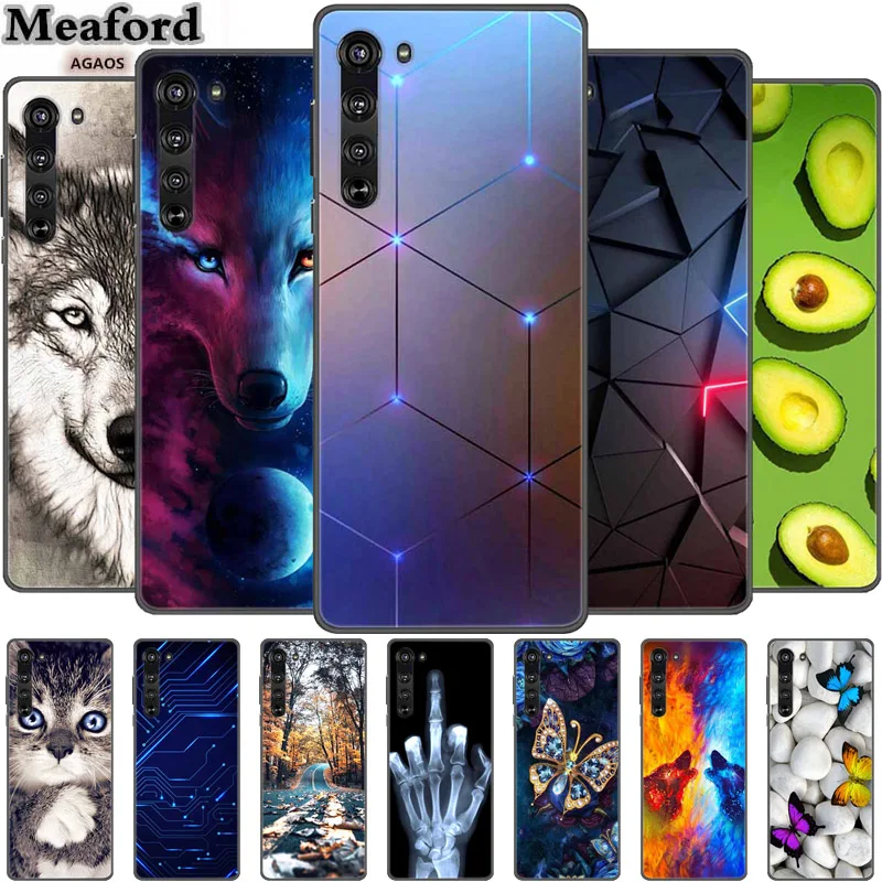 Чехол для Motorola Edge 2020, мягкий силиконовый чехол из ТПУ с изображением животных, чехлы для телефонов, для Moto Edge, искусственная кожа, противоударный волк, новый чехол