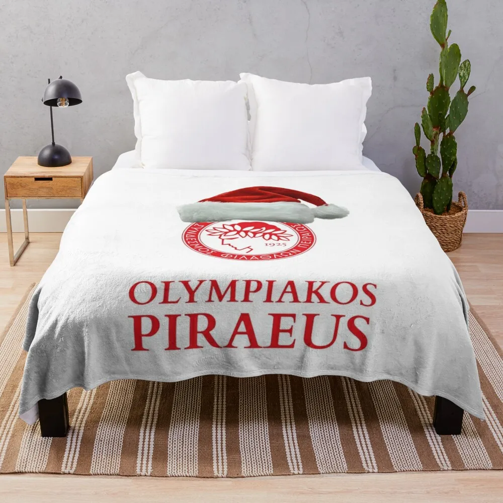 Olympiakos Piraeus Christmas Edition Плед Диван Одеяло Мягкие плед Одеяла