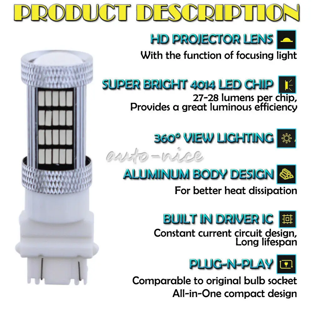 2 92Smd ультра зеленый 3156 4157 3157 4114 дневные ходовые огни Светодиодная лампа проектора