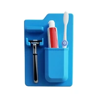 shower organizer toothbrush holder grey toothpaste holder wall mounted white black blue bathroom storage accessories