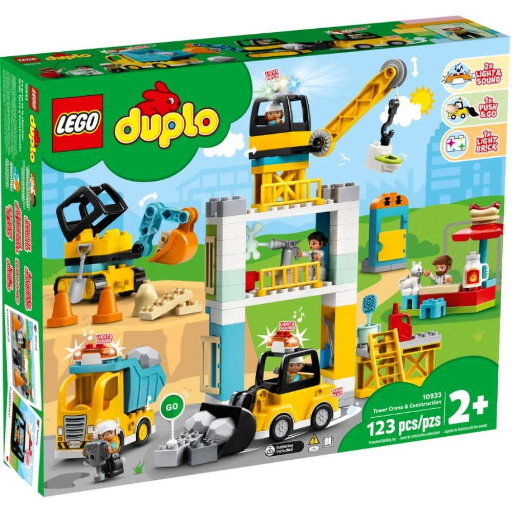 Конструктор Lego Duplo (Дупло) 10933 Башенный кран на стройке 2+ | Игрушки и хобби
