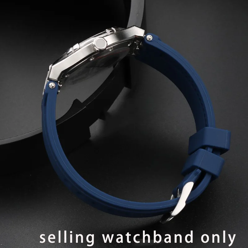 For Maurice Lacroix AI1108 AIKON series bracelet AI6008 silicone watch band AI6007 AI6038 AI6058 6006 quick release Rubber strap