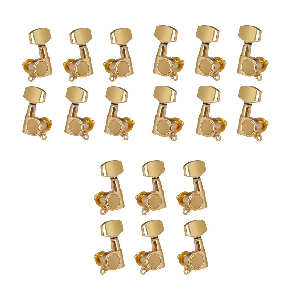 

6 Pieces Tuner Peg Machine Heads Component Guitars Knobs Replace Fittings Adjusting Button Tuning Pegs for Guitar Type 3