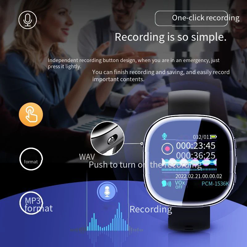 

Mini Camera 1080P HD DV Professional Digital Voice Video Recorder Dictaphone Small Micro Sound Home Secret Mp3 Recording Watch