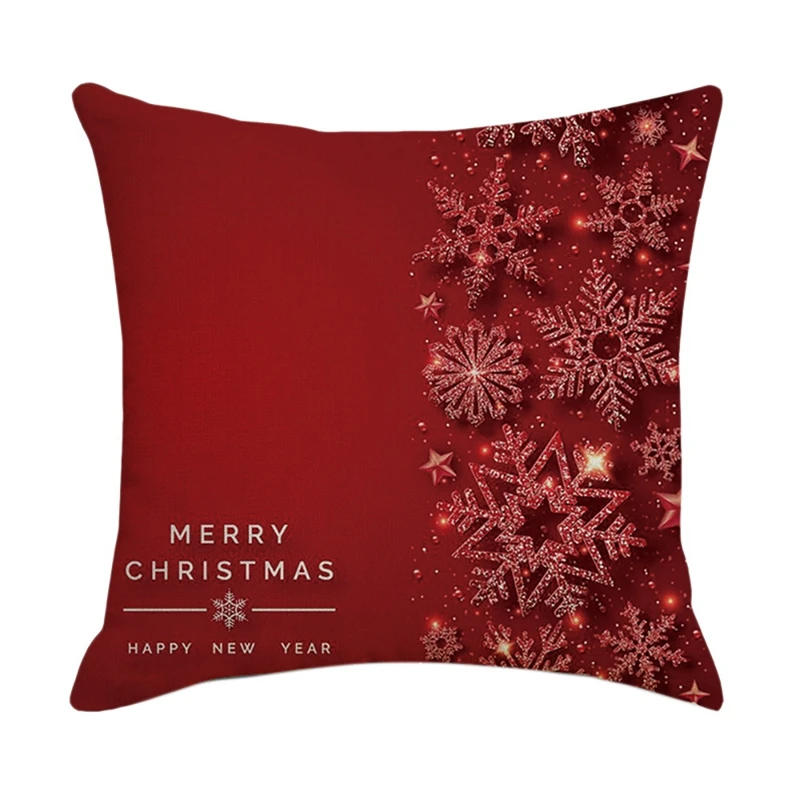 

Новинка Рождественская наволочка квадратная Санта домашний декор льняные наволочки для подушек наволочки для дивана автомобильный подаро...