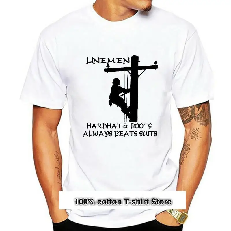 

Lineman-Botas Hardhat, camiseta de Color, Utility Pole Climber Worker