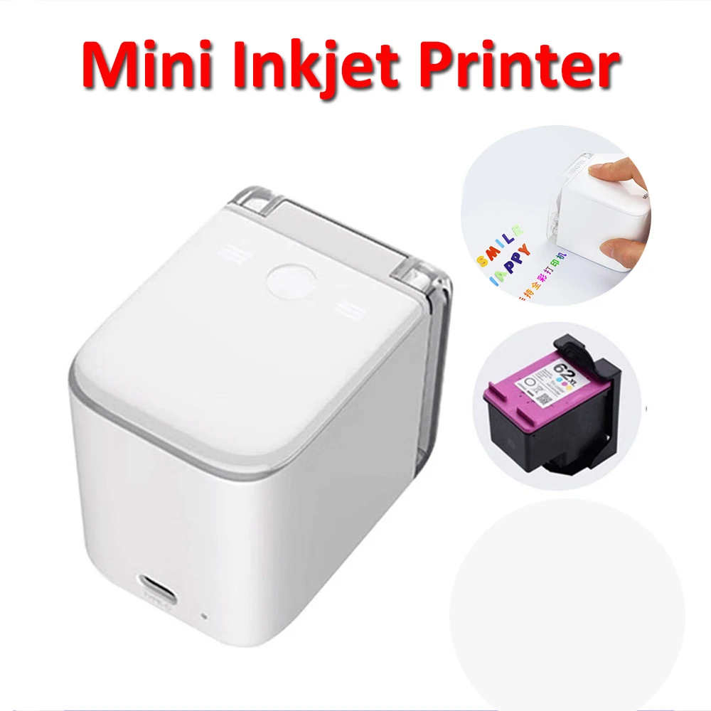 

Kongten Mbrush Mini Inkjet Printer Handheld Wireless Color Mobile Wifi Customized Text Gift Card Logo Printer with Ink Cartridge