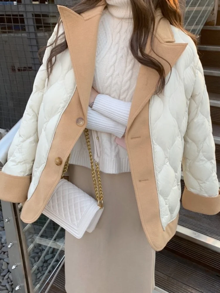 

Женские зимние пальто, демисезонная куртка для женщин, корейское пальто, модные свободные утепленные Топы оверсайз, одежда, женская одежда