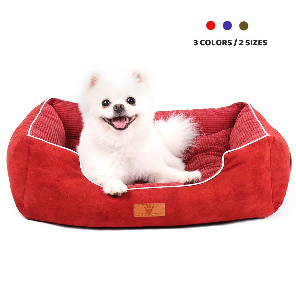

Winter Dog Sleeping Beds Suede Thick Cotton Warm Bed Soft Small Big Dog Sofa Pets Bench Cushion Double Sides Mat